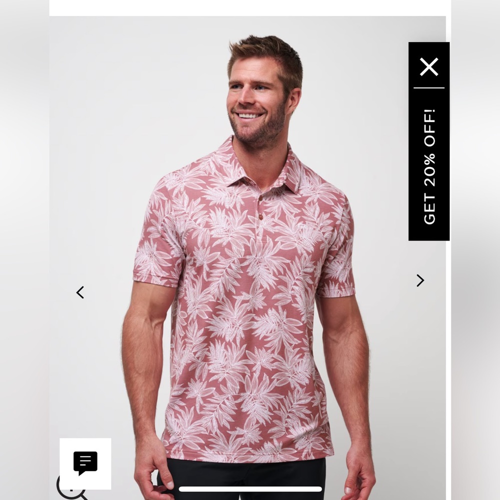 TRAVIS MATHEW Polo LARGE Sea Journey GOLF Shirt - Picture 9 of 12